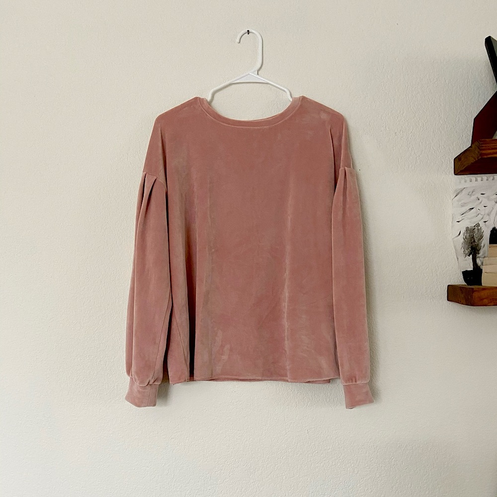 a new day Velour Sweatshirt - Blush